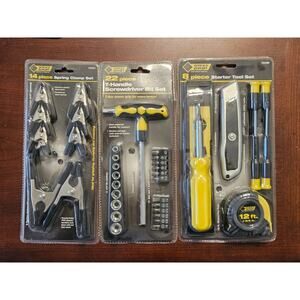 New Steel Grip 3‑Piece Tool Bundle – Spring Clamps, T‑Handle Driver, Starter Set